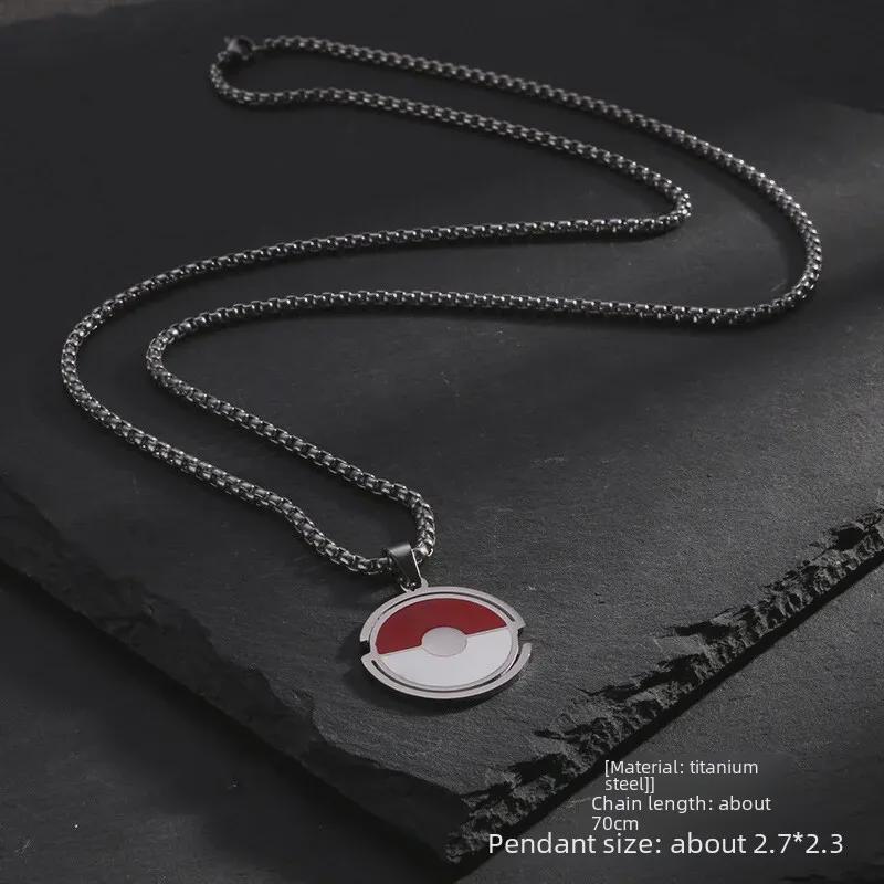 Naszyjnik z kreskówkową kulą elfa Jiang Yunsheng: Uniseksowy wisiorek anime, modny łańcuszek ze stali tytanowej