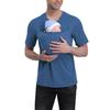 European and American Pure Cotton Thickened Kangaroo Father Kangaroo Mother Multi-functional T-shirt Long Sleeve