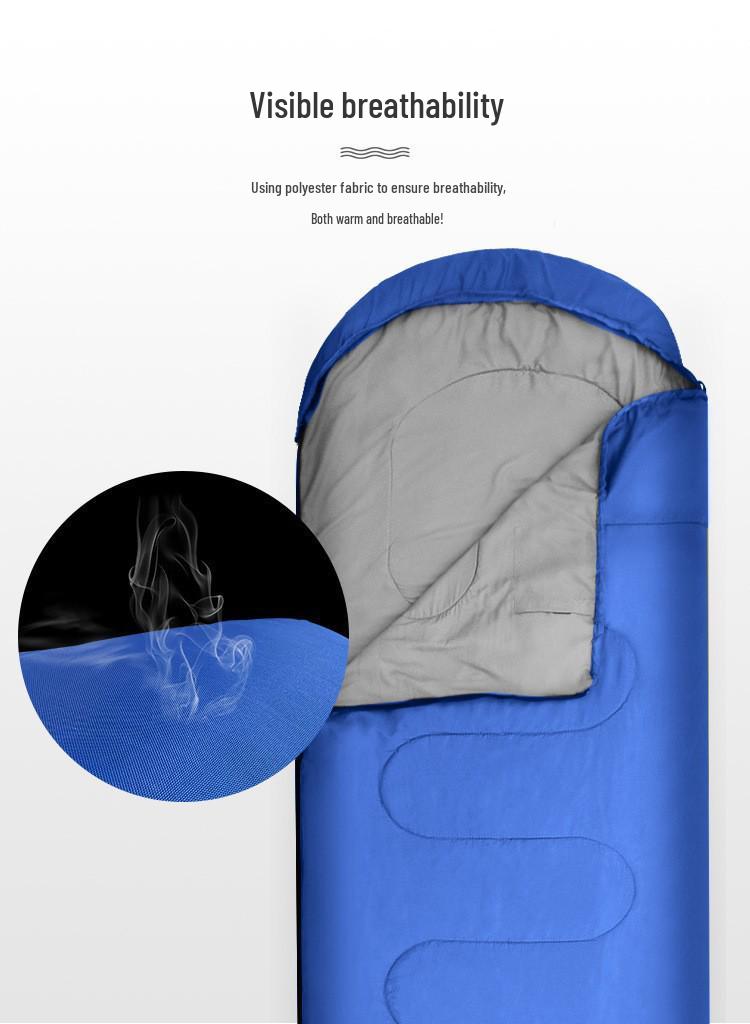 Adult Emergency Relief Sleeping Bag with Hood - Dirt-Proof, for Spring, Autumn, Winter Outdoor Camping and Disaster Relief.