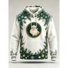 Christmas Hoodie 3D Print Loose Fit Long Sleeve Sweatshirt Men Women Youth Casual Winter Wear