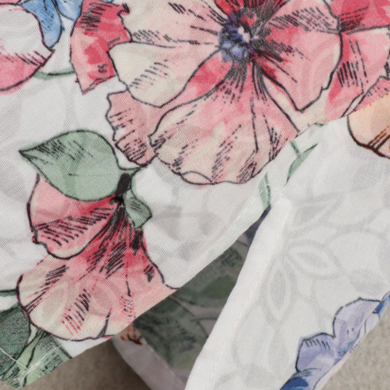 Sunshine Spring Summer New Foreign Trade European and American Plus Size Women Clothing Lapel Print Short Sleeve Shirts Thin