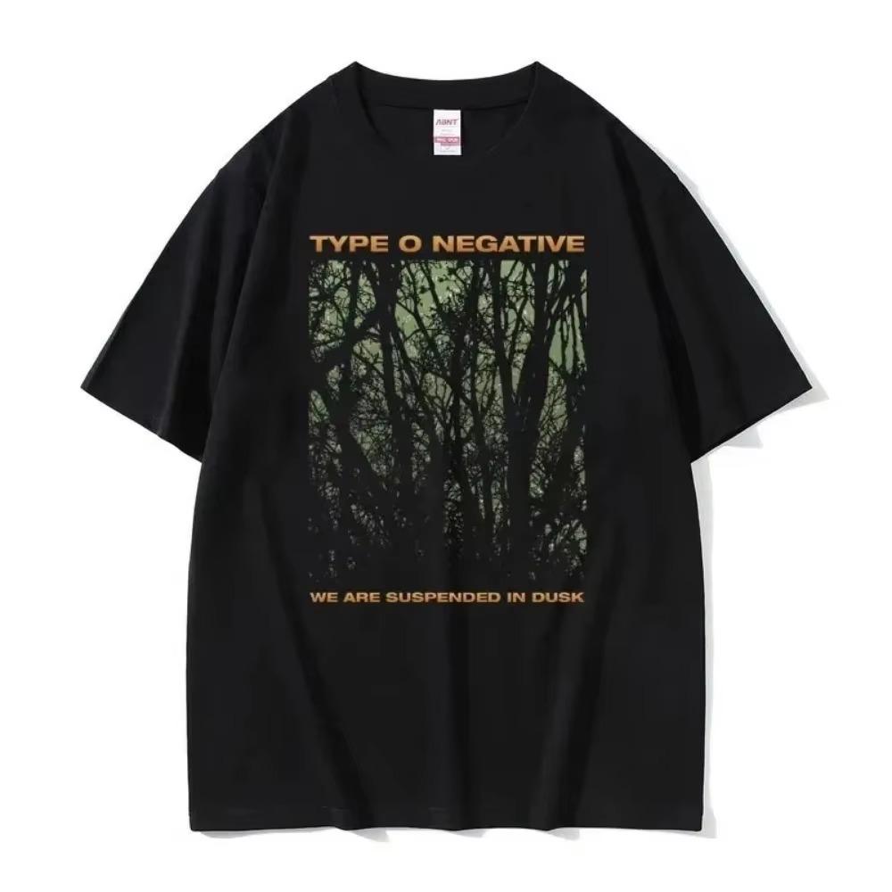 Type O Negative Print Cotton T Shirt Men Women Hip Hop Tee Short Sleeve Tshirt Summer Oversized T-shirts Tops