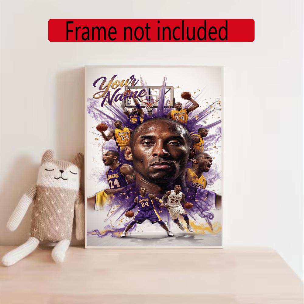 Kobe Personalized Name Round Diamond Painting Kit Diamond Embroidery Painting Rhinestones Mosaic Frameless Handwork Decoration Arts