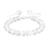 Unisex Verstellbares Armband aus natürlichem Achat & Bergkristall mit 8mm Perlen