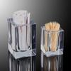 Minimalism Toothpick Dispenser Crystal Glass Toothpick Holder Clear Glass Cotton Swab Storage Jar Table Decoration & Accessories