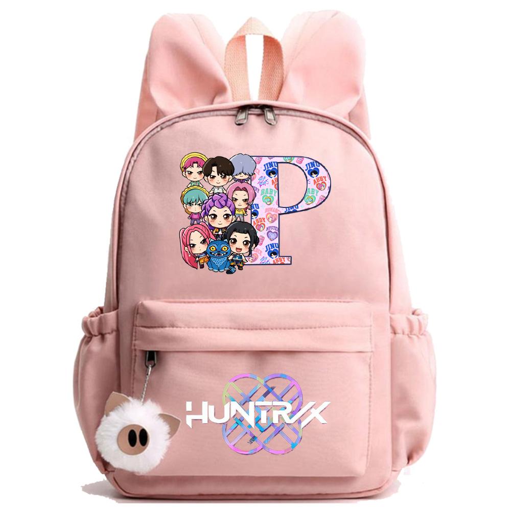 26 Engelska Bokstaven K-Pop Tryckt Ryggsäck Student Tonåring Bokväska för Pojke Flicka Skolväska Barn Gåva Kvinnor Stor Kapacitet Resväska Mochila