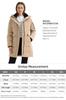 Down Long Ribbed Solid Perfect for and Stylish and Warm for Fall and Winter Women's Jacket, Coat, Hooded, Knit, Warm, Windproof, Cold-Proof,