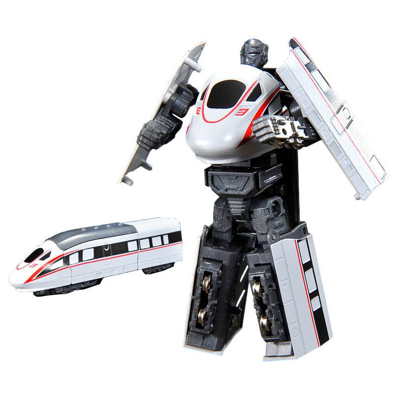 2 in 1 Deformation Robot Train Bulldozer Excavator Transformation Robot Toy Model Toys Movable Engineering Vehicle Robot