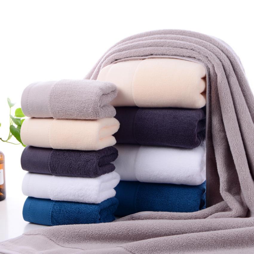 100% Cotton Face Towel Thick Jacquard Solid Color Quick-Dry Bath Towels Set Home Bathroom Hotel Adults Toalla Toalha De Banho