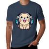 Cute Kawaii dog with headphones TShirt Casual Work Wear TShirt