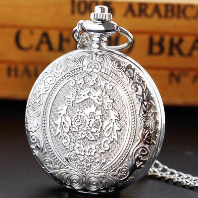 Quarz-Taschenuhr mit Halskette und Anhänger, Kette, Schmuck, Geschenk, Steampunk-Uhr für Männer und Frauen