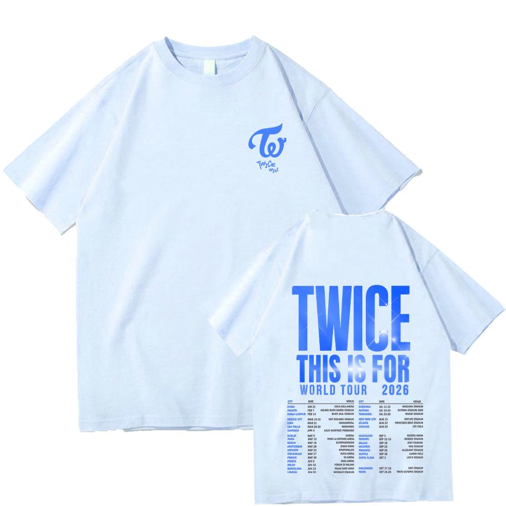 Twice This Is for World Tour 2026 T-Shirts Herren Damen Grafikdruck T-Shirts Tee Hohe Qualität Baumwolle Weiche T-Shirts Lockere Kleidung