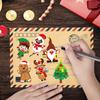 8/16/24pcs Christmas Puzzle Stickers Make A Face Santa Claus DIY Waterproof Kids Jigsaw Games Sticker Children Party Decor Toy