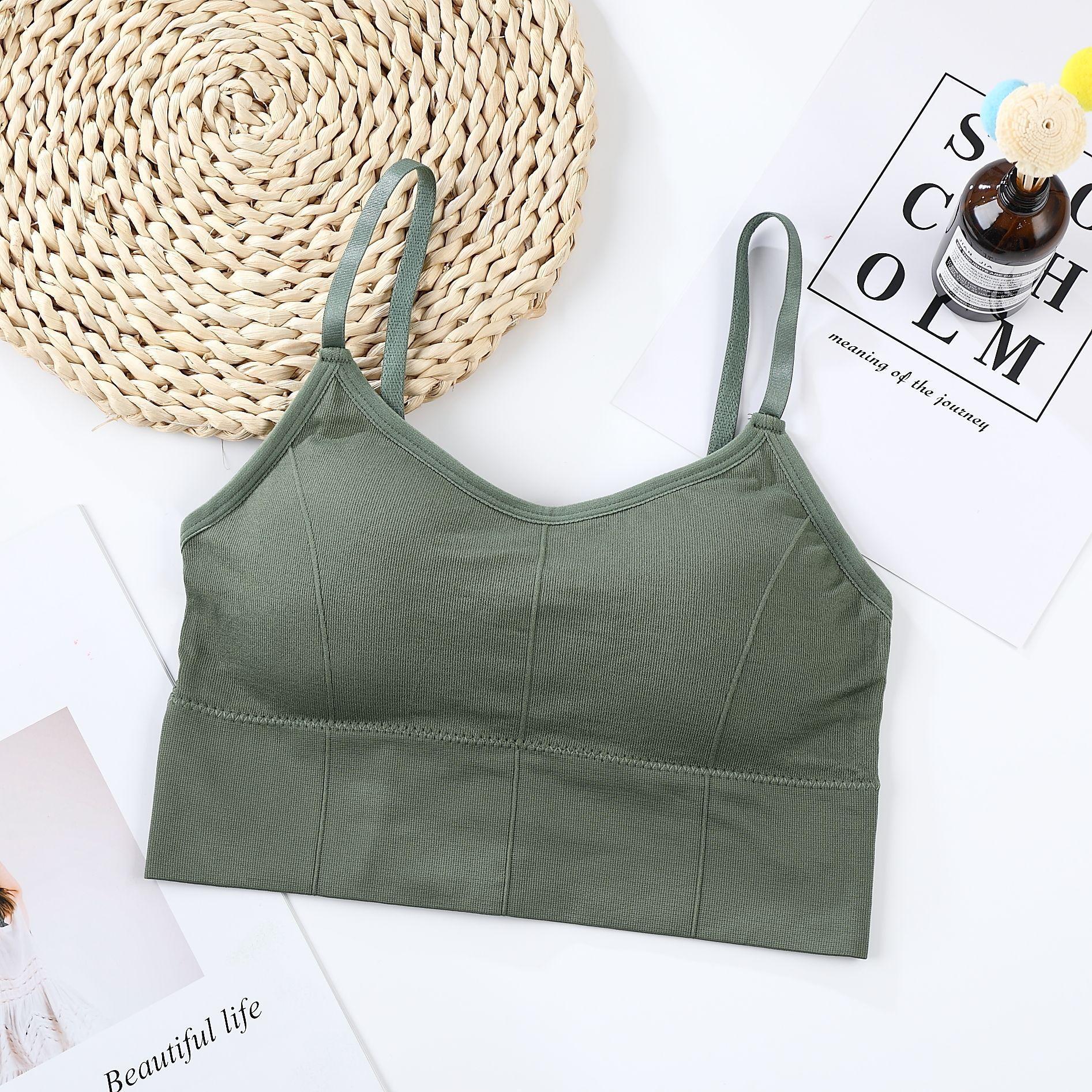 

Топ для йоги с регулируемыми бретелями, дышащий спортивный пуш-ап бюстгальтер, ударопрочный, с подкладкой, спортивный топ для йоги, атлетический, для тренажерного зала, бега, фитнеса, жилет-бюстгальтер One Size зелёный