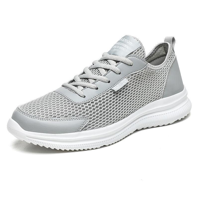 Mesh Men Shoes Lace-up Casual Shoes Men Sneakers Breathable Lightweight Footwear Summer Sport Trainers Zapatillas Hombre