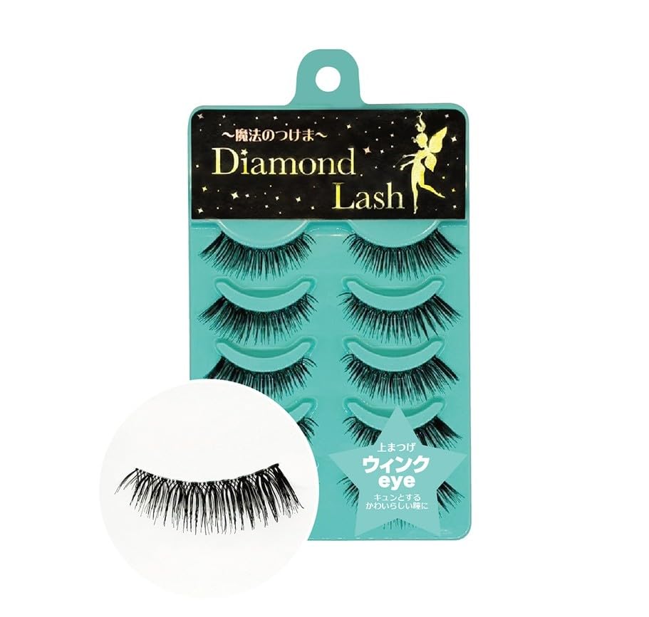 

Diamond Lash [Wink Eye] 5 Pairs (for upper eyelashes) Creates a natural, full look, making your eyes appear like you have your own lashes...