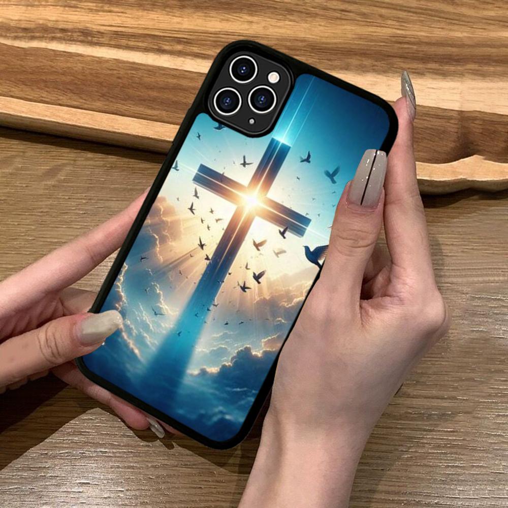 Bible Christian Jesus Cross Phone Case Silicone PC+TPU For For IPhone 11 12 13 14 15 16 Plus Pro Max Cover