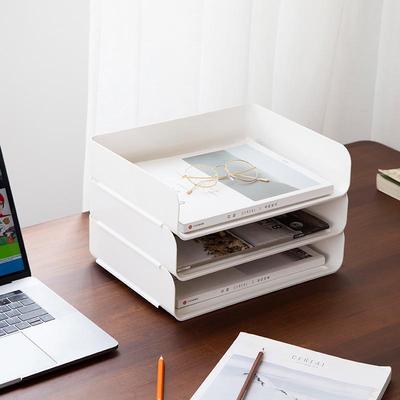Japanischer stapelbarer Schreibtisch-Organizer: Multifunktionale Aufbewahrung für Kosmetika, Büromaterial, Bücher und Akten