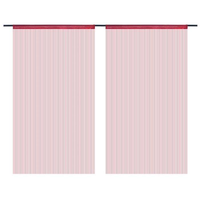 VidaXL Rideau en fils 2 pcs 140 x 250 cm Bordeaux