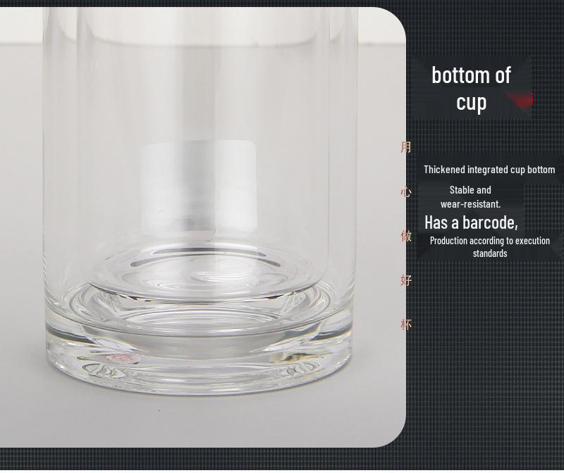 Double-Layer High-Temperature Resistant Crystal Glass Tea Cup with Lid, Ideal for Brewing & Gifting
