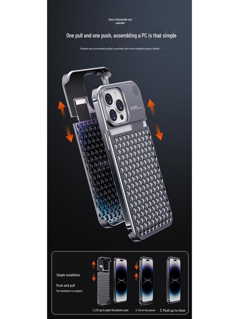 Universal Metal Aromatherapy Case for iPhone 13-15 Pro Max