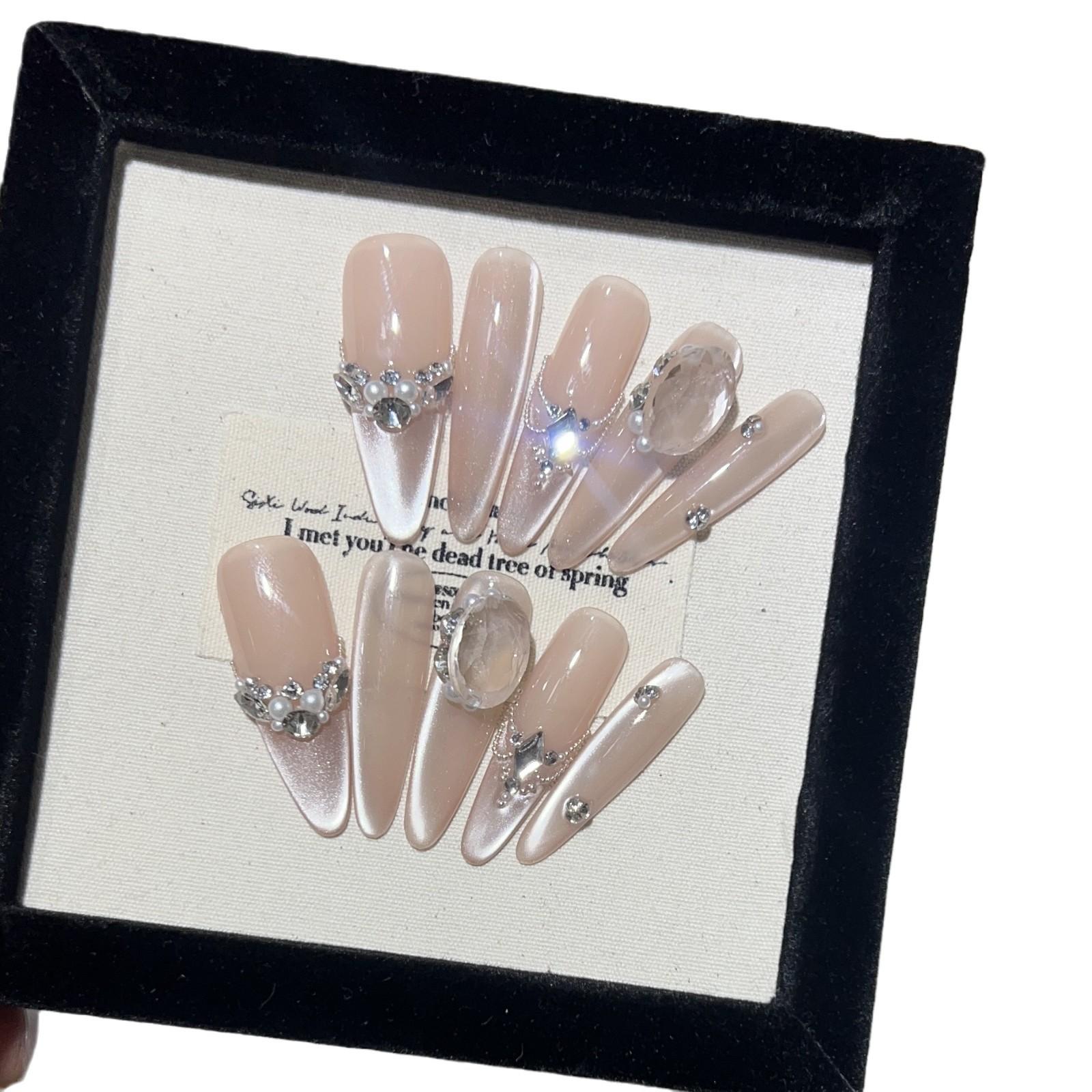 

Принцесса Леденец Голая Рука в Доспехах Продвинутый Сенсорный Кошачий Глаз Битый Бриллиант Стальной Шарик Французский Нейл-арт Лист Съемный Large L