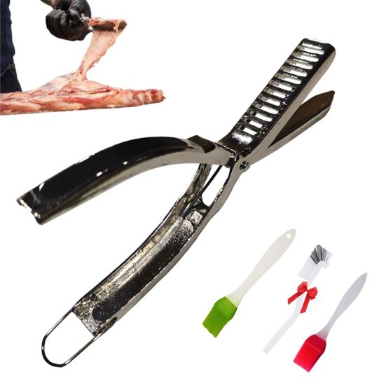 Rib Membrane Remover Stainless Steel Meat Trimmer Rib Membrane Stripping Tools Backyard Barbecue Accessory