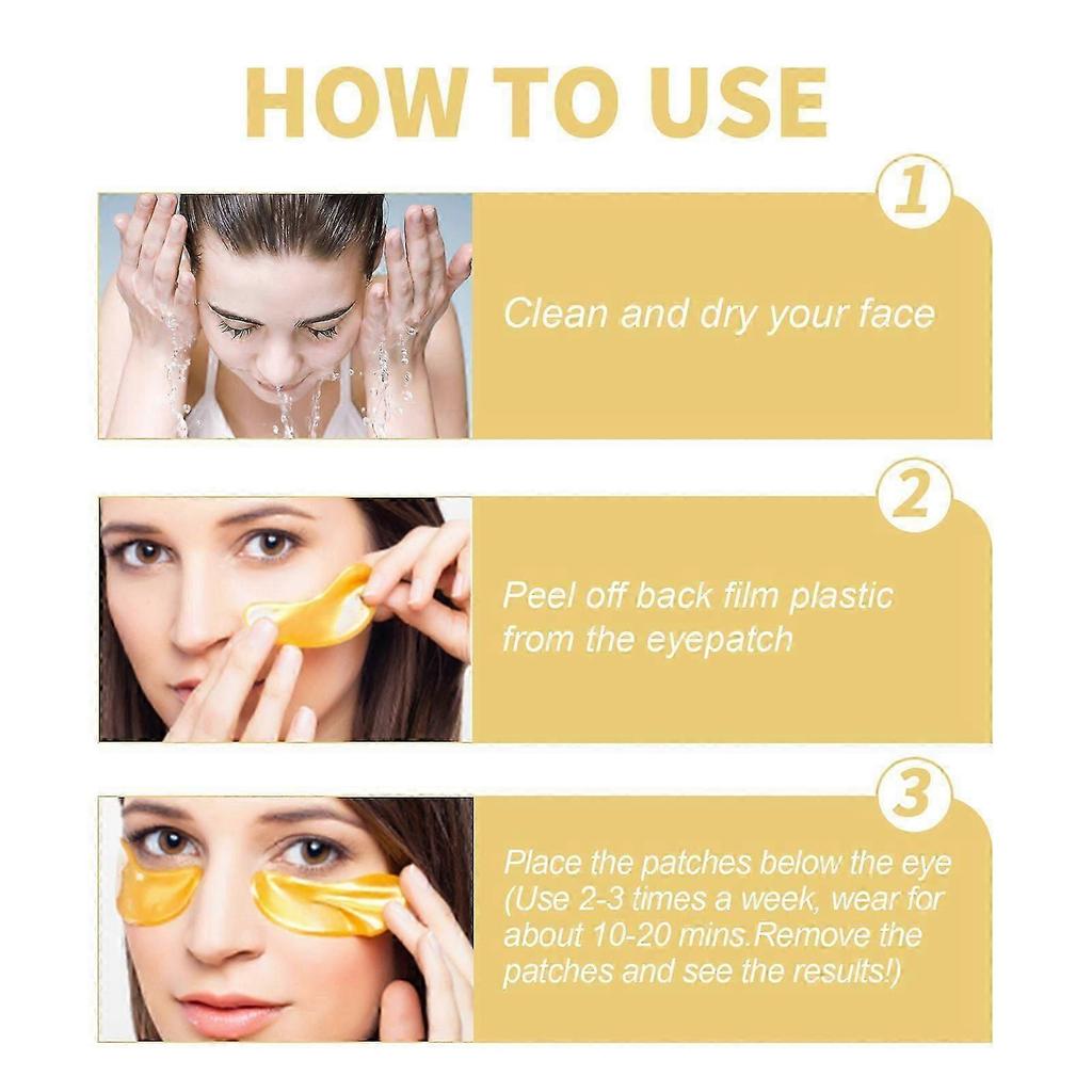 Crystal Collagen Eye Mask - Hydrating, Lifting & Brightening Treatment for Fine Lines, Dark Circles & Wrinkles | Deep Moisture & Youthful Skin Less