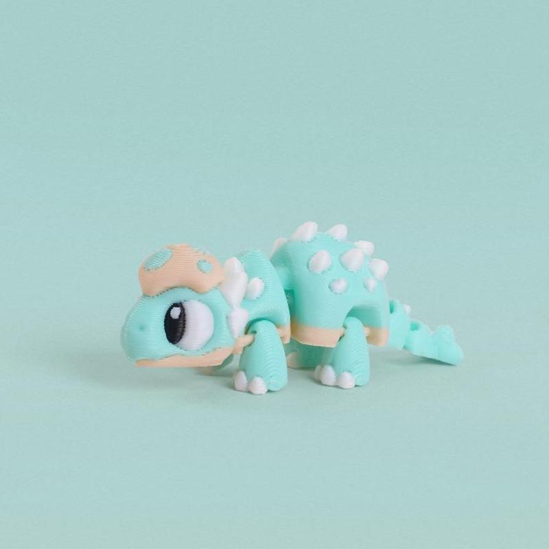 3D Printed Mini Movable Dinosaur Figurine with Egg Shell Trendy Desktop Ornament Fun Gift for Boys Girls Dinosaur Enthusiasts