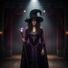 With Rope Pleated Wizard Hat Ruffle Edge Cosplay Party Witch Hat  Cosplay Costume