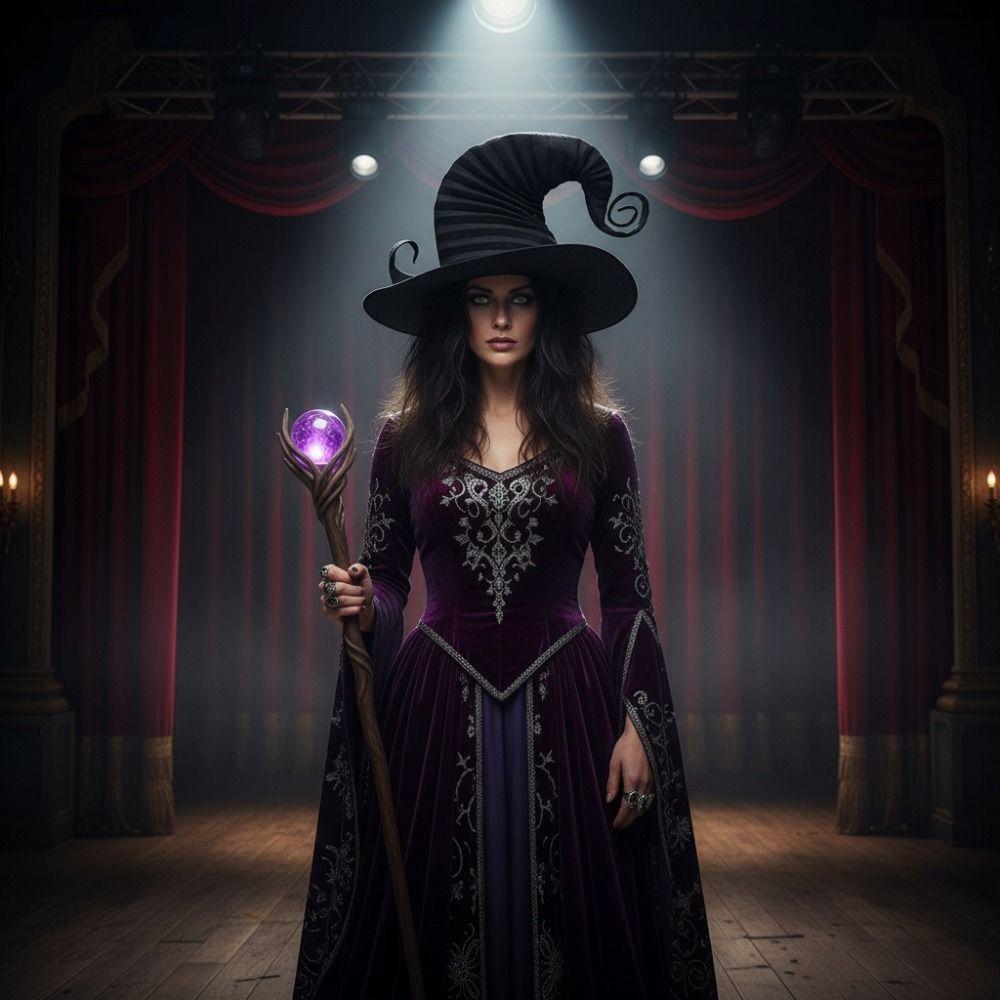 With Rope Pleated Wizard Hat Ruffle Edge Cosplay Party Witch Hat  Cosplay Costume
