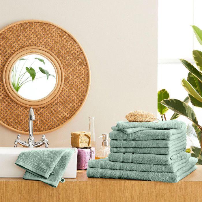 Pack complet 10 pièces "Spa" salle de bain / 400 gr/m² - "Spa" Menthe