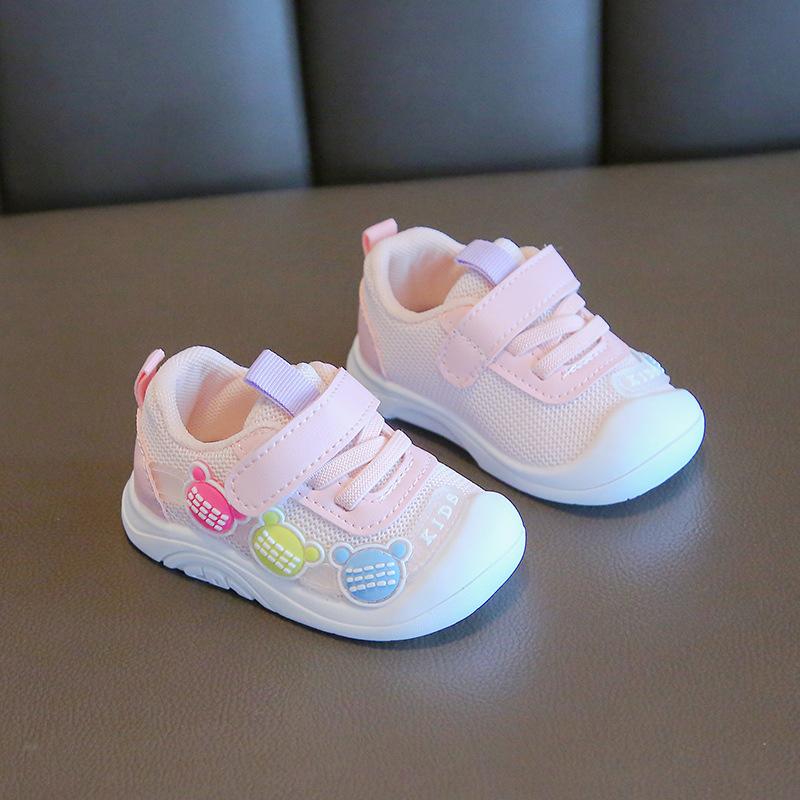 2025 New Spring Autumn Girl's Sneakers Children's Baby Mesh Breathable Casual Flats Shoes Outdoor Running Shoes