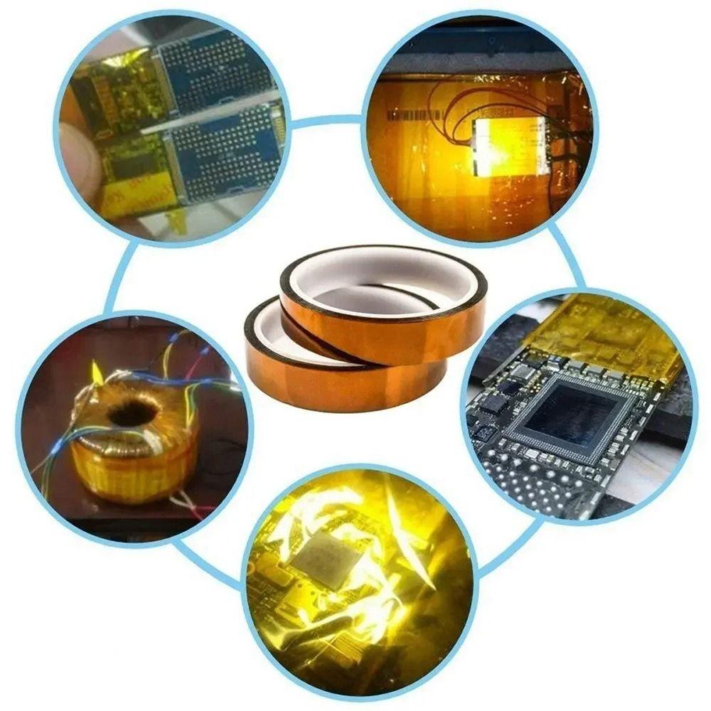 1Roll 300 DegreeC BGA Tape 5-40mm Anti-static Polyimide Tape 33Meters High Temperature High Temp Tape Electrical Industry