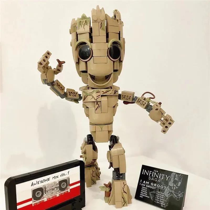 I Am Groots Compatible 76217 Building Kit Toys For Boys Bricks Tree Baby Groots Model Play Display Gift For Kids Christmas Gift