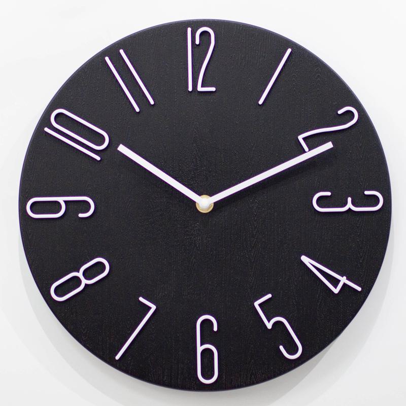 30cm Silent Quartz Wall-Mounted Clock for Living Room