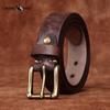 Genuine Leather Belt for Men and Women Retro Pure Cowhide Jeans Belt Korean Style Trendy Genuine Leather Versatile Universal