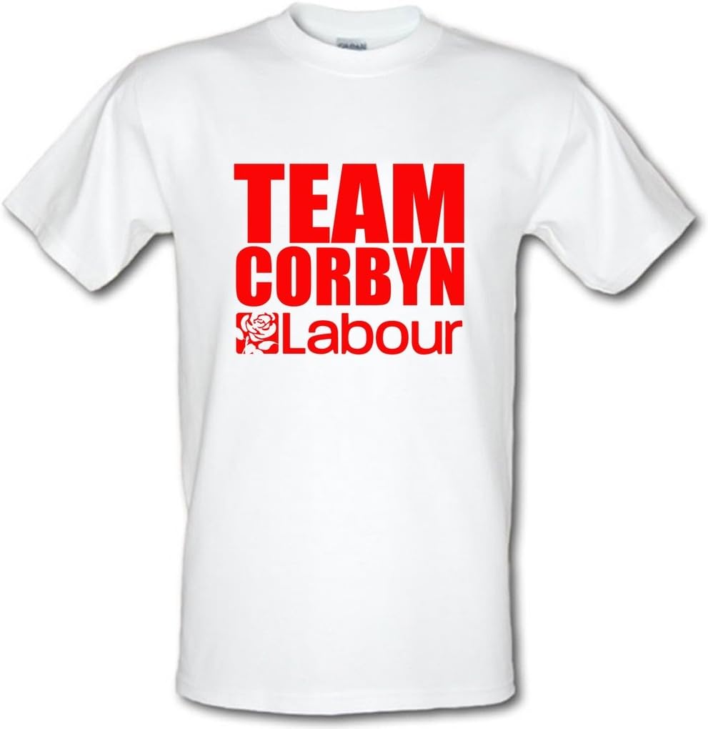 Team Corbyn Vote Labour General Election Jeremy Corbyn Heavy Cotton t-Shirt Colours L белый