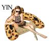 Swimming Pool Accessories U-shaped Inflatable Float for Adults, Blow-Up Floating Lounge Chair Foldable with Drink Holder, Party Beach Lake Essentials