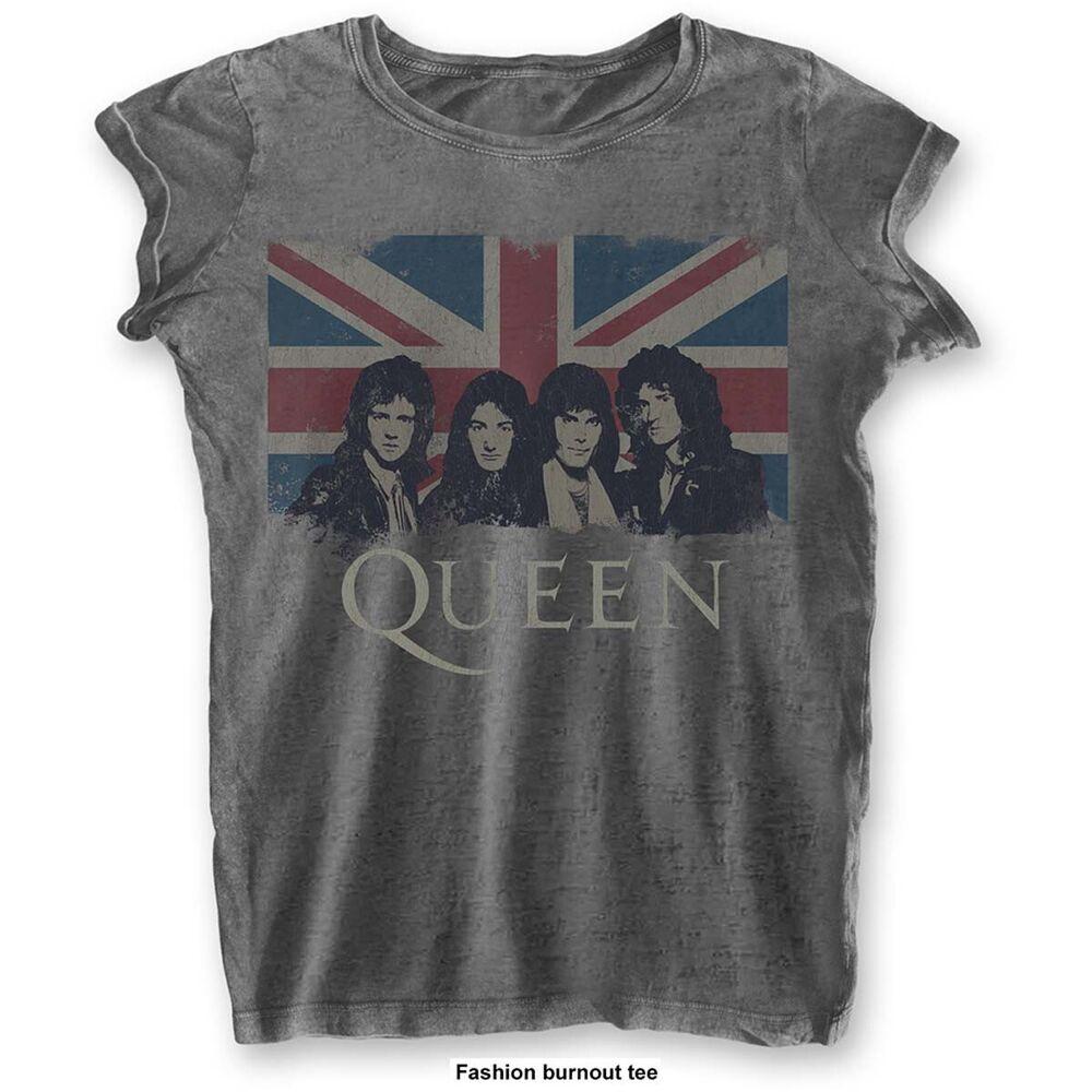 

Женская футболка унисекс Queen Freddie Mercury Grey Union Jack