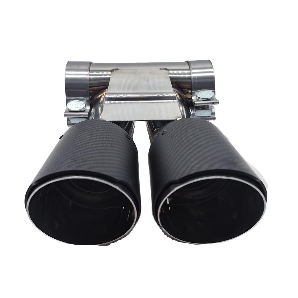 Porsche 718 Black Carbon Fiber Stainless Steel Performance Exhaust Tailpipe