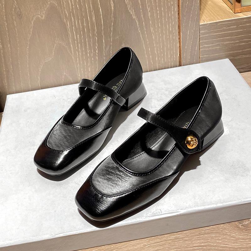 

Французский ретро вечерний бриз нежный с юбкой Мэри Джейн маленькие кожаные туфли бордовые одинарные туфли на толстом каблуке женские туфли большого размера 4143 43 чёрный