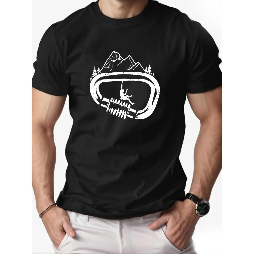 

Ski Goggle Climbing Graphi T-Shirt,Soft Breathable & Fade-Resistant, Classic Fit for Daily Casual Wear XXL