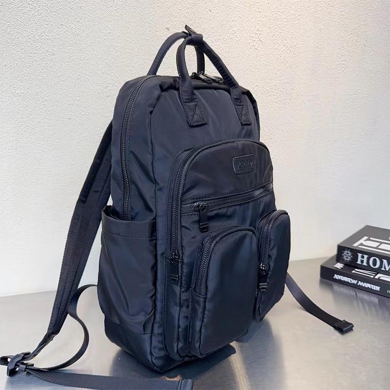 Stylish Nylon Multi-Pocket Laptop Backpack for Business and Commuting