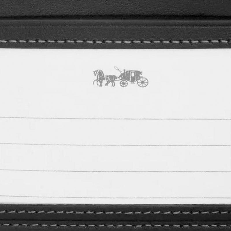Coach Monogram Print Metal Signature Jacquard Id Card Holder Women Card Holder Charcoal-Gray Gold CCO34-IMYF5