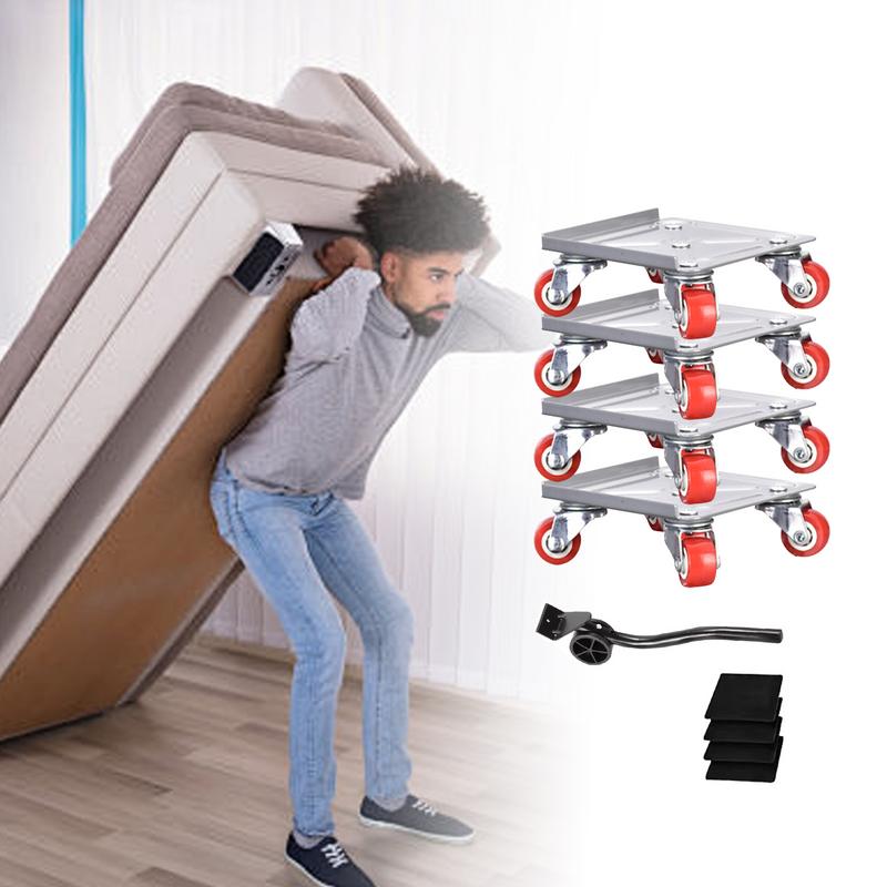 Moving Dollies Heavy Duty Furniture Dollies With Locking Wheels Load Lifter Moving Tool Set With Anti-Skid Pad For Sofas