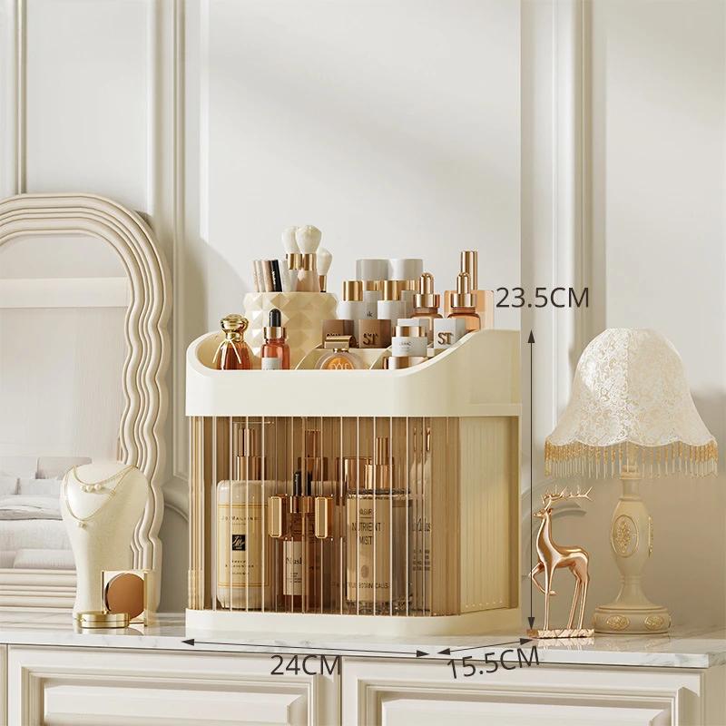 Makeup Storage Box Dust-proof Cosmetic Organizer Large Capacity Jewelry Nail Polish Cosmetic Container Makeup Organizer Box