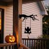 Sounding Halloween Branches Hanging Sign Acrylic Bat Doorstep Bells Front Door