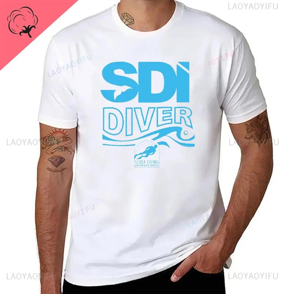 2024 New Technical Diving International (TDI)- TDI Rebreather Higher Gas Prices 100% Cotton TShirt Tee-Shirt Fashion Men Clothes#Color(5)