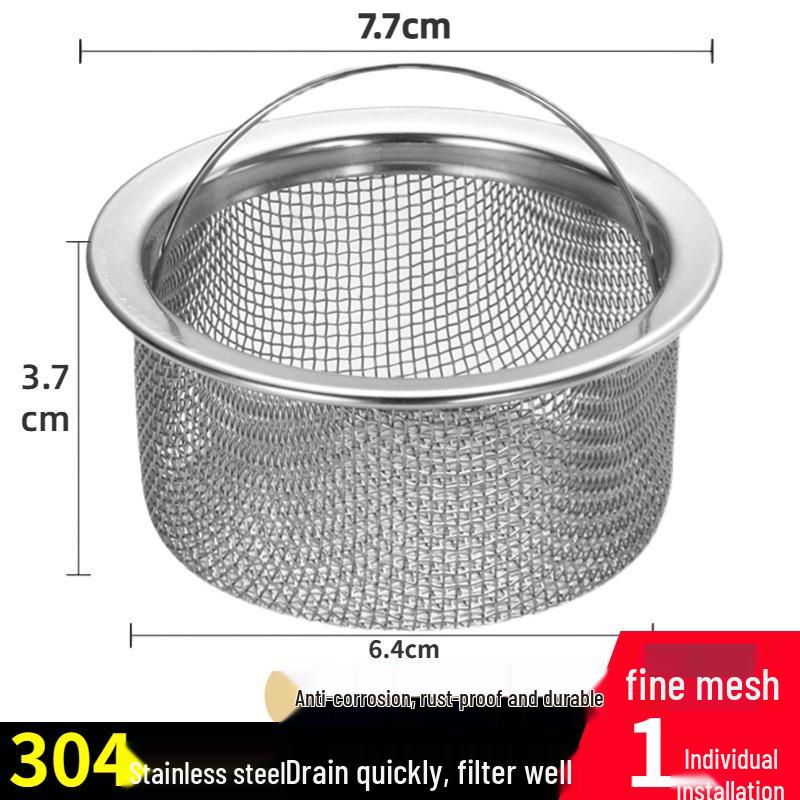 Feinmaschiger Edelstahl-Abtropfkorb für Küchenspüle
